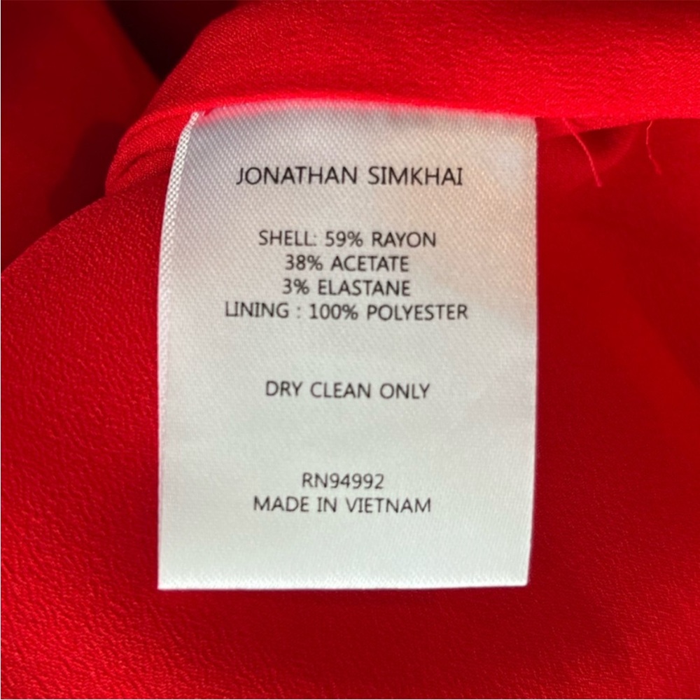 Jonathan Simkhai Crepe Combo Mini Ruffle Dress - Picture 7 of 9